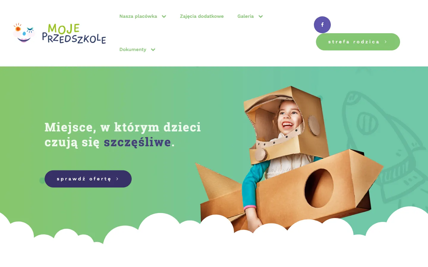 Strona mprzedszkole.edu.pl przed przeróbką