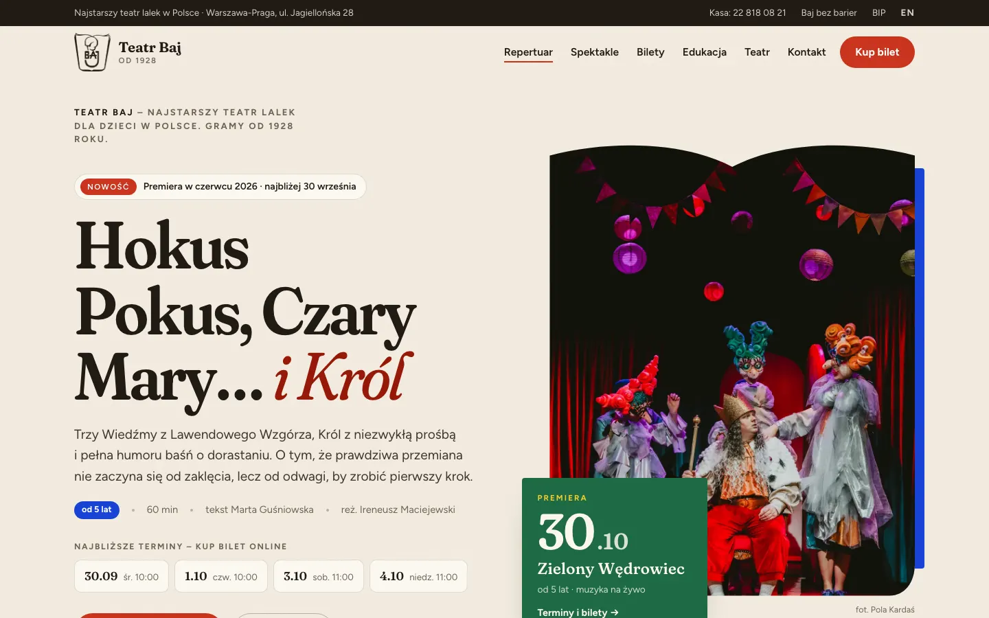 Nowa wersja strony teatrbaj.pl