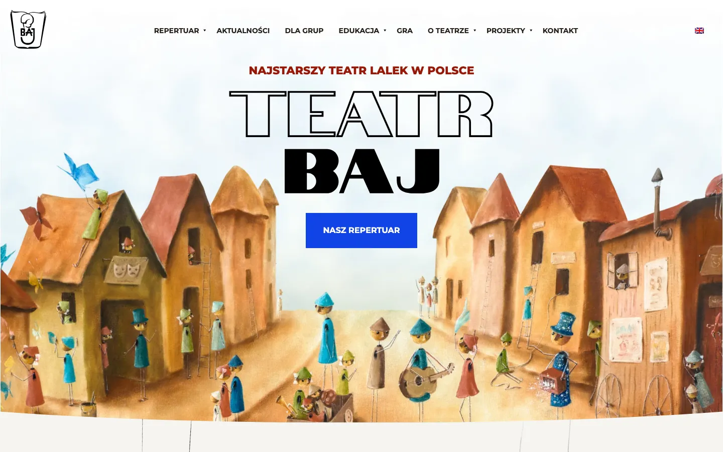 Strona teatrbaj.pl przed przeróbką