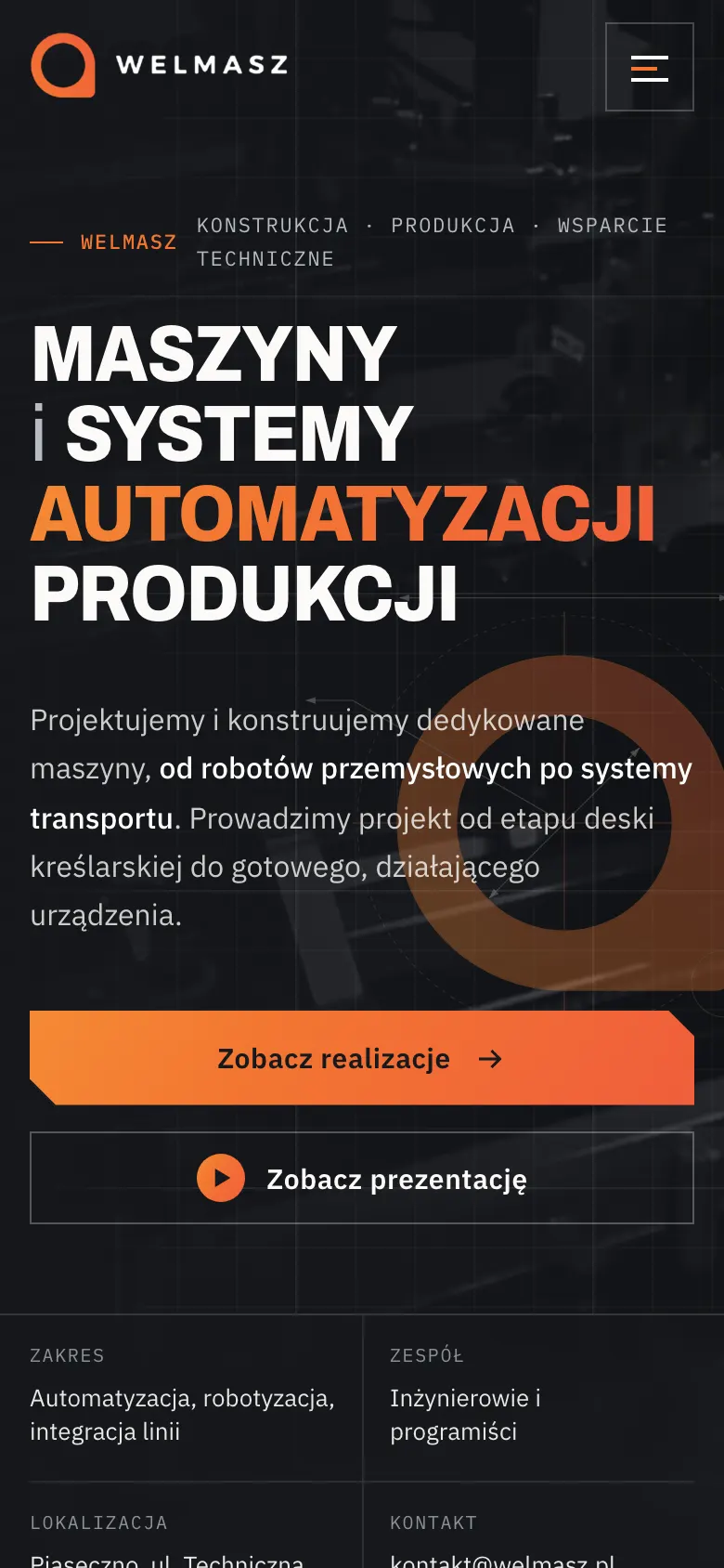 Nowa strona welmasz.pl na telefonie